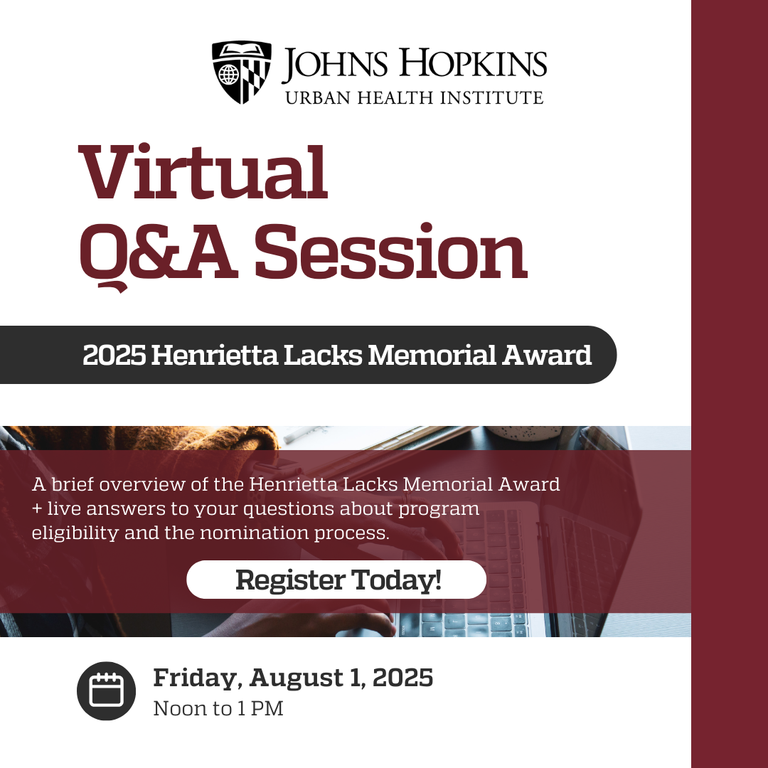 Virtual Q&A Session for the 2025 Henrietta Lacks Memorial Award flyer